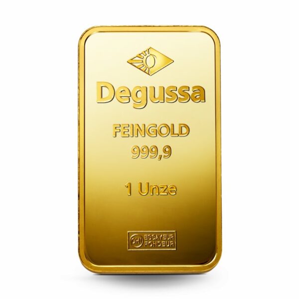 1 oz Degussa Goldbarren (geprägt) Vintage – Bild 3